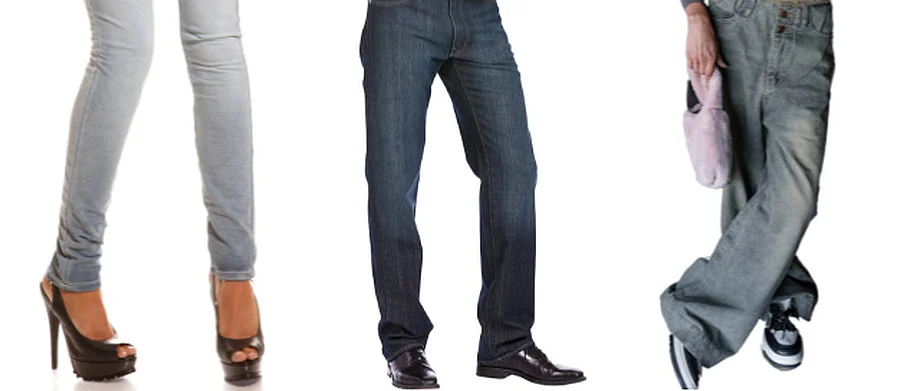 デニムジーンズのシルエットイメージ